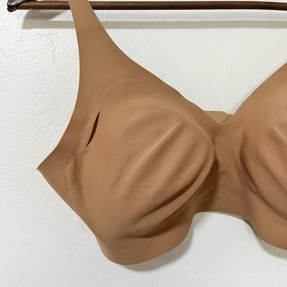 Knix Revolution Padded V Neck Bra Size XL+ Tan Warm Sand Stretch Comfy NEW - Picture 3 of 5